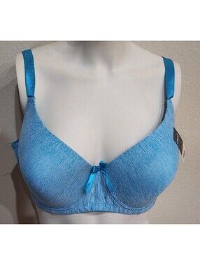 NWT! Viola's Secret Style 9284B Turquoise Polyester Padded Push-Up Bra Sz 42DDD